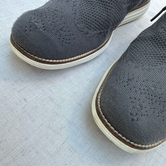 Cole Haan OriginalGrand Wingtip Knit Oxford Men's 15 Gray C27961 Casual Shoes - Picture 4 of 11
